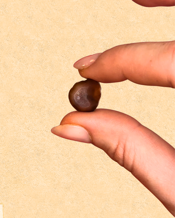 Brown geode stone