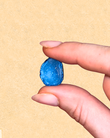 Light blue geode ring