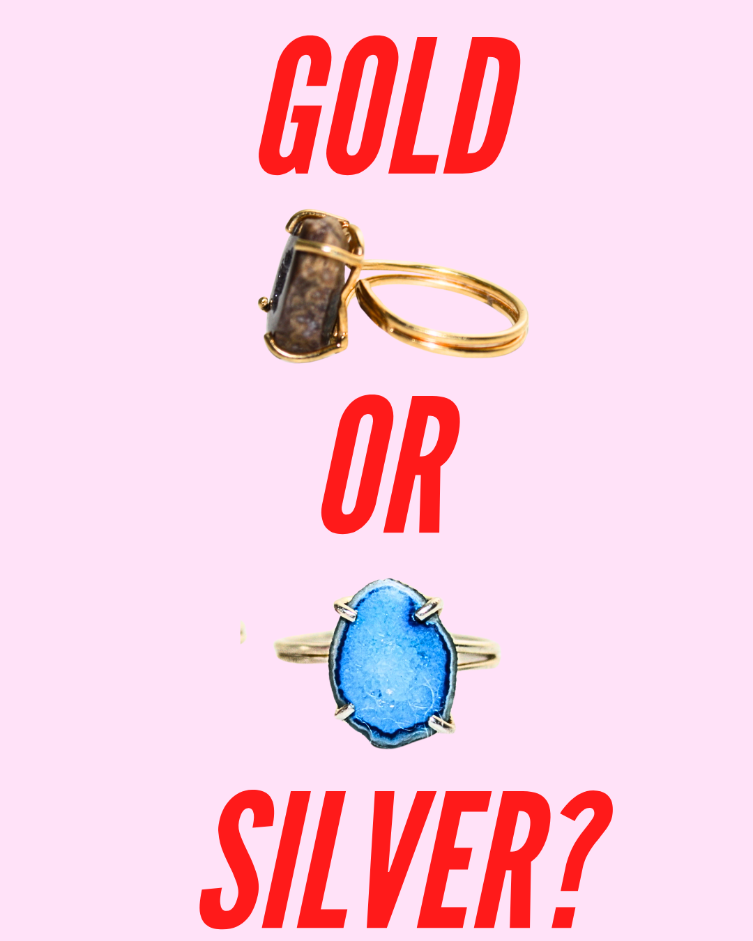 Pink/red geode stone